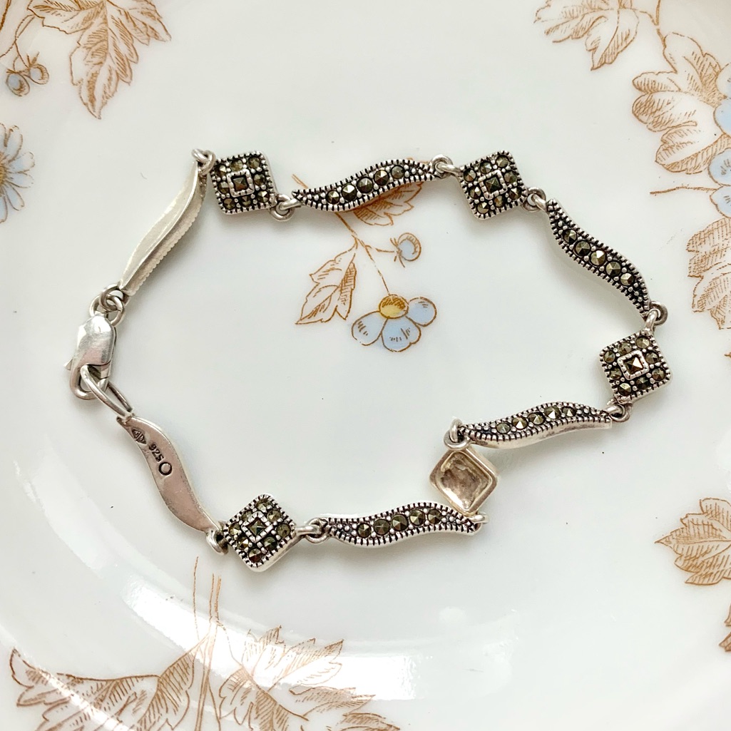 Judith Jack Sterling Silver Marcasite Bracelet 72$